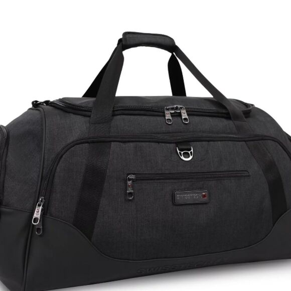 Swiss Tech 28" Excursion Travel Duffel Bag- Black - Picture 5 of 13